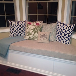 Window Seat Cushions, Pads and Throw Pillows 