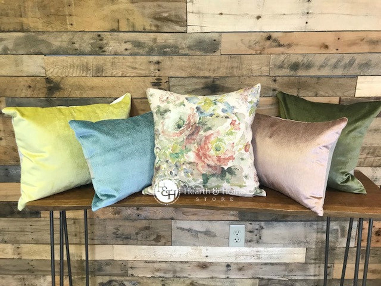 Floral Blush Farmhouse Pillow Cover Farmhouse Accent Pillow Etsy