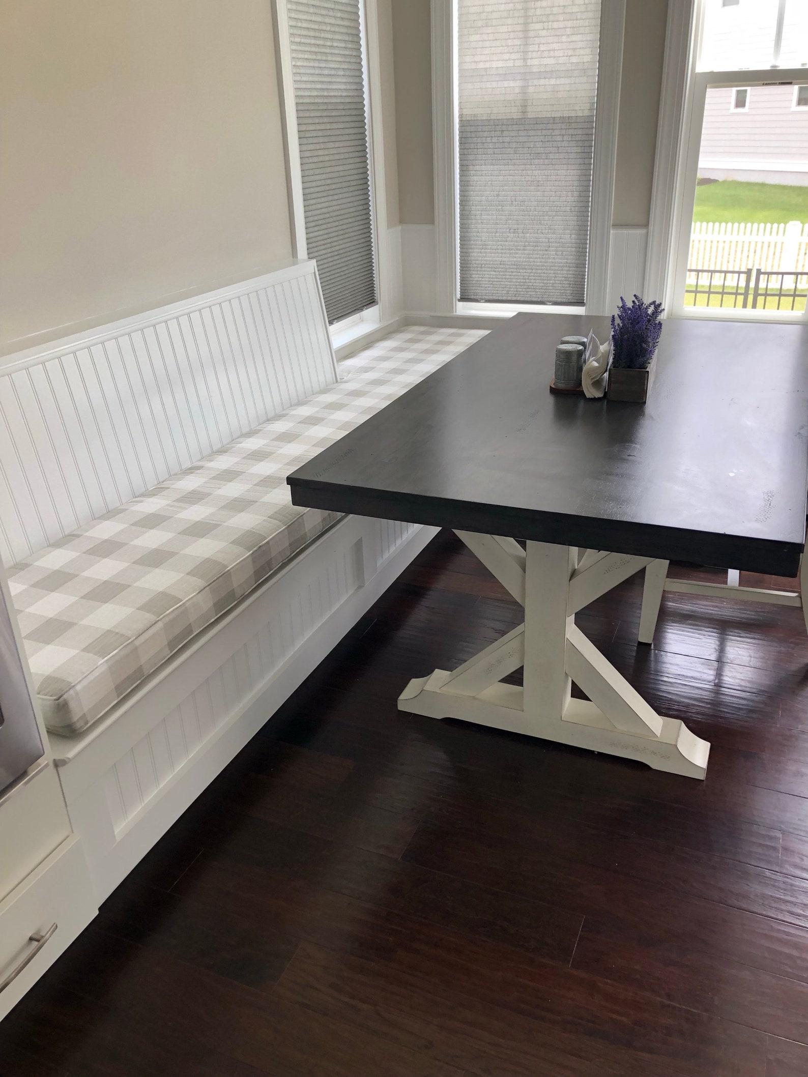 Custom Sewn Trapezoid Bay Window Seat Cushion With Cording Etsy