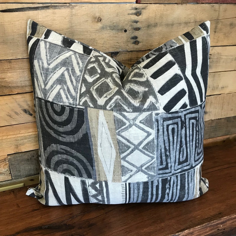 Boho Desert Mudcloth Personalized Nursery Pillow