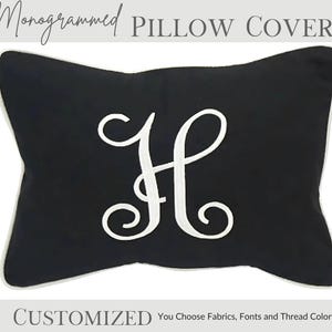 Custom Monogrammed Pillow Cover Personalized Baby Shower Nursery Gift Pillow  Housewarming pillow Cover Embroidered name Bridal wedding Gift