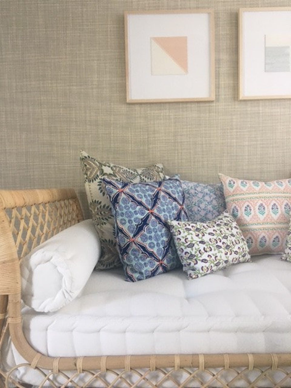 Hand Tufted Cushion Twin Daybed Cushion French Tufted Etsy