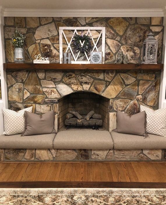 84 to 94 Custom Fireplace Hearth Seat Cushion Hearthseat Fireplace Cushion Custom Cushion FREE SHIPPING Etsy