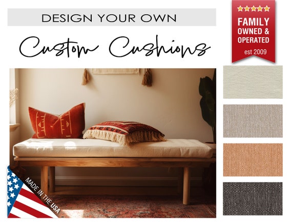 Custom Indoor Window Seat Cushion 3 Thick Bench Cushion From Hearth and Home Store Etsy