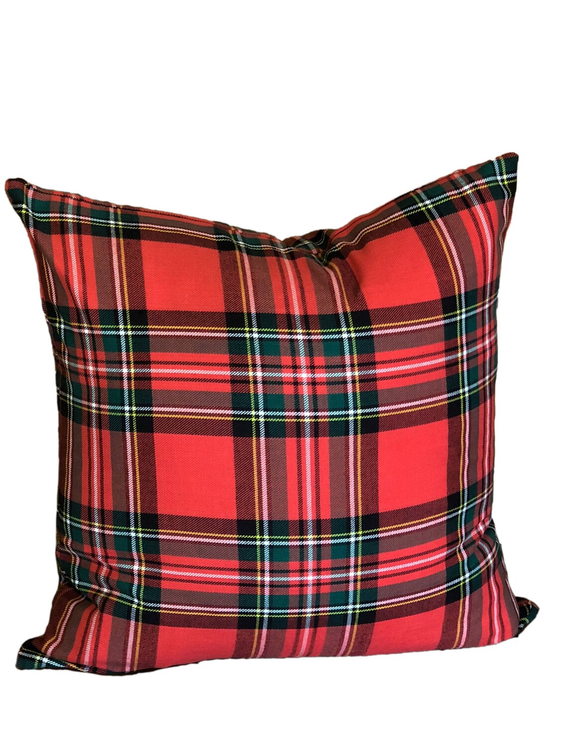 Tartan Red Stewart Plaid Pillow Cover Christmas Plaid Pillow Etsy