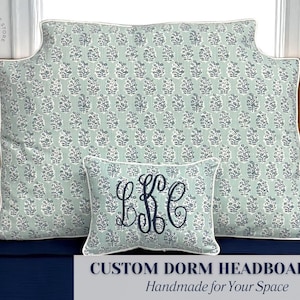 Twin Headboard Pillow Dorm Room Decor College Student Essential Back To School Bedding Preppy Style Comfort Custom Fabric Design Southern