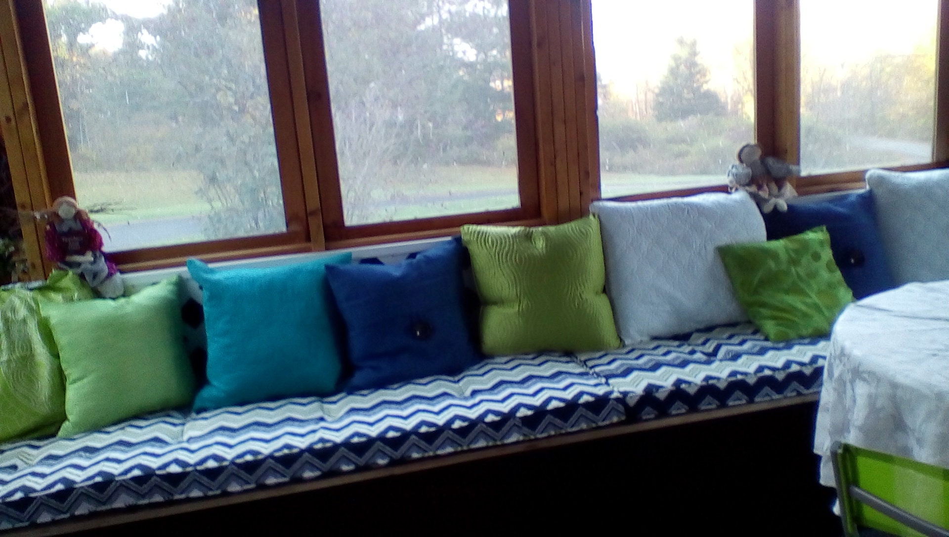 Down Covered Custom Cushion for Bench , Window Cushion With