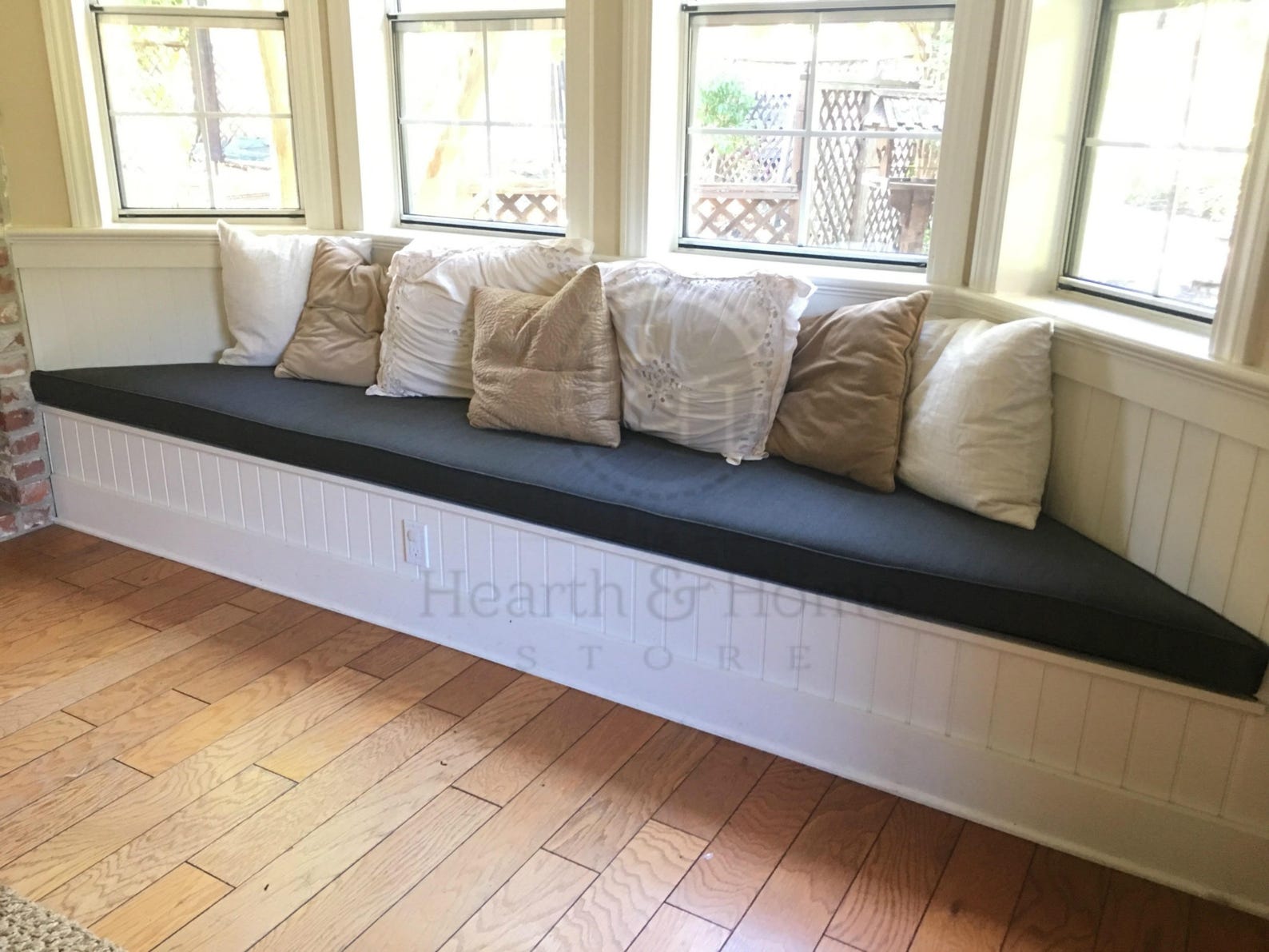 Custom Bay Window Seat Cushion With Cording Trapezoid Etsy