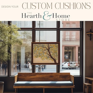 3&quot; Custom  Bench Seat Cushion  Indoor Window Seat Cushion Entryway with Designer Fabrics Custom Cushion Quick Ship