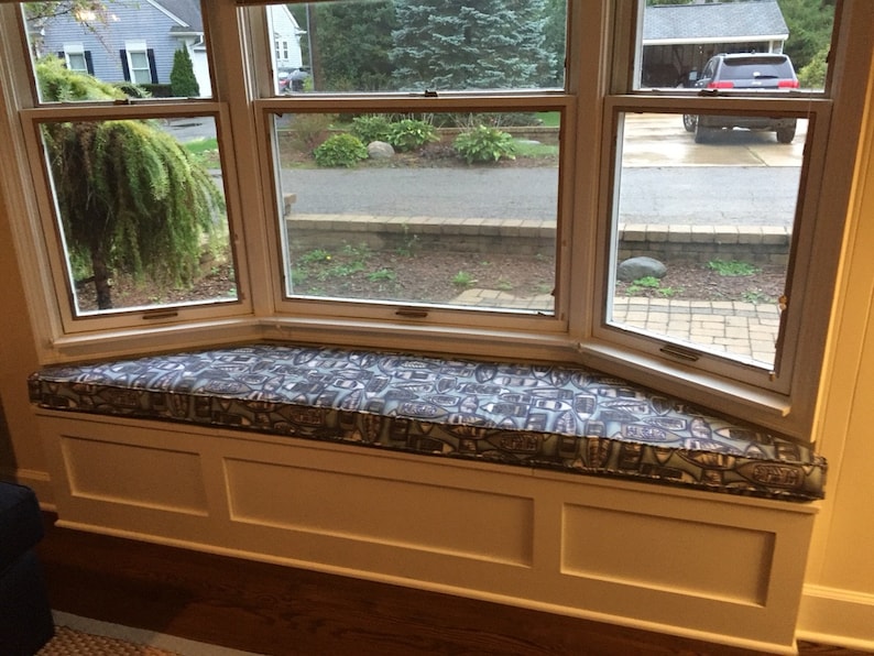 Custom Trapezoid Bay Window Seat Cushion With Cording Etsy
