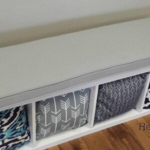 Ikea  KALLAX Custom Cushion for  Playroom Solid Chino Cushion Nursery Organization Bench Seat Ikea Expedit Replacement