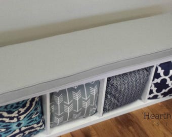 Ikea  KALLAX Custom Cushion for  Playroom Solid Chino Cushion Nursery Organization Bench Seat Ikea Expedit Replacement