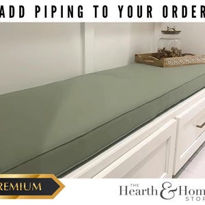 Add Piping to Your Custom  Bench Seat Cushion Premium Cording Upgrade