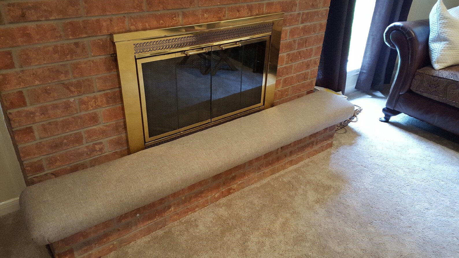 Fireplace Hearth Seat Cushion Hearth Seat Fireplace Cushion Custom