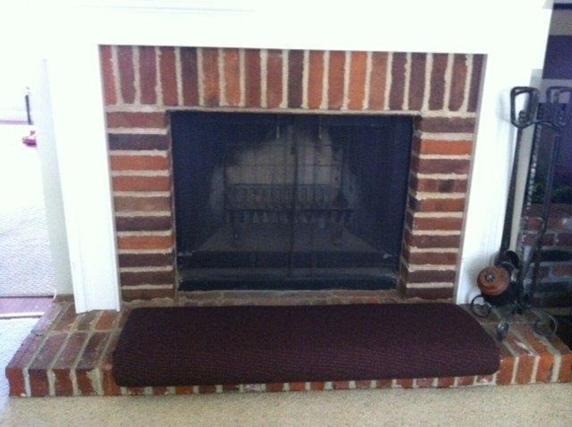 Custom Fireplace Hearth Seat Cushion Hearthseat Fireplace Etsy