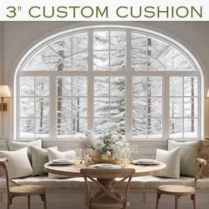 3&quot; Custom  Bench Seat Cushion  Indoor Window Cushion Design Cushion Bar Stool Cushion for Bench Cushion with Foam Insert Cushion with Zipper
