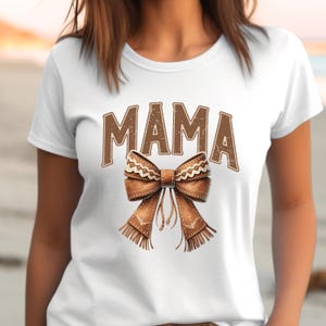 Western Cowgirl Mama Shirt,Mother Day Gift,Western Mama Bow Shirt,Country Mama Shirt,New Mom Gift,Mama Bow Shirt,Gift for Mom