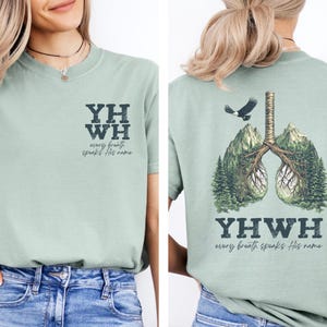 YHWH Lungs Christian Comfort Colors® Shirt, Every Breath Speak His Name T-Shirt, Faith Apparel Tee, YHWH Lungs Shirt,Christian Tee,Faith Tee