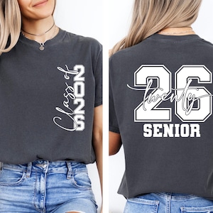 Senior 2026 Comfort Colors® Shirt, Class of Senior 2026 Back and Front Shirt, Graduation 2026 Shirt, Senior Gift Graduation Party Shirt