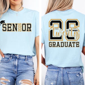 Senior 2026 Comfort Colors® Shirt, Graduation 2026 Shirt, Graduation Gift, Back and Front Senior 2026 Shirt, Class of 2026, High School Tee