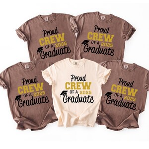 Comfort Colors® Proud Family of a 2025 Graduate Shirt, Custom Graduation Shirt for Mom,Dad Senior 2025 Matching Shirts,Graduation Day Outfit
