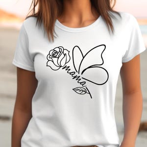 Rose All Day Shirt, Rose Flowers T-Shirt, Rose Mom Shirt, Mama Butterfly Rose Shirt, Cute Rose Tee, Women Rose All Day Shirt, Rose Outfit
