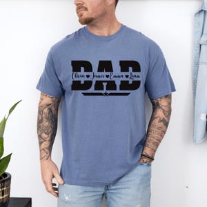 Personalized Dad Shirt, Custom Name Father’s Day Shirt, Gift for Him from Kids Wife, Papa Birthday Tee, Best Father Day Gift, Gift for Dad
