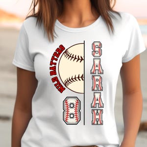 Custom Baseball Mom Shirts, Personalized Baseball Shirt, Game Day Baseball, Name and Number Baseball Sweatshirt, Baseball Team, Baseball Tee