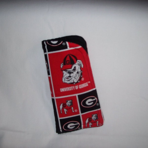 Georgia Bulldog  Fabric Eye glass Case