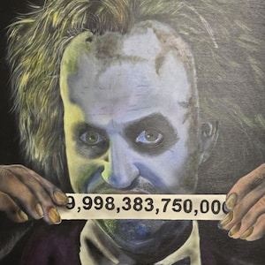 a3 print of bettlejuice the original was painted with acrylics