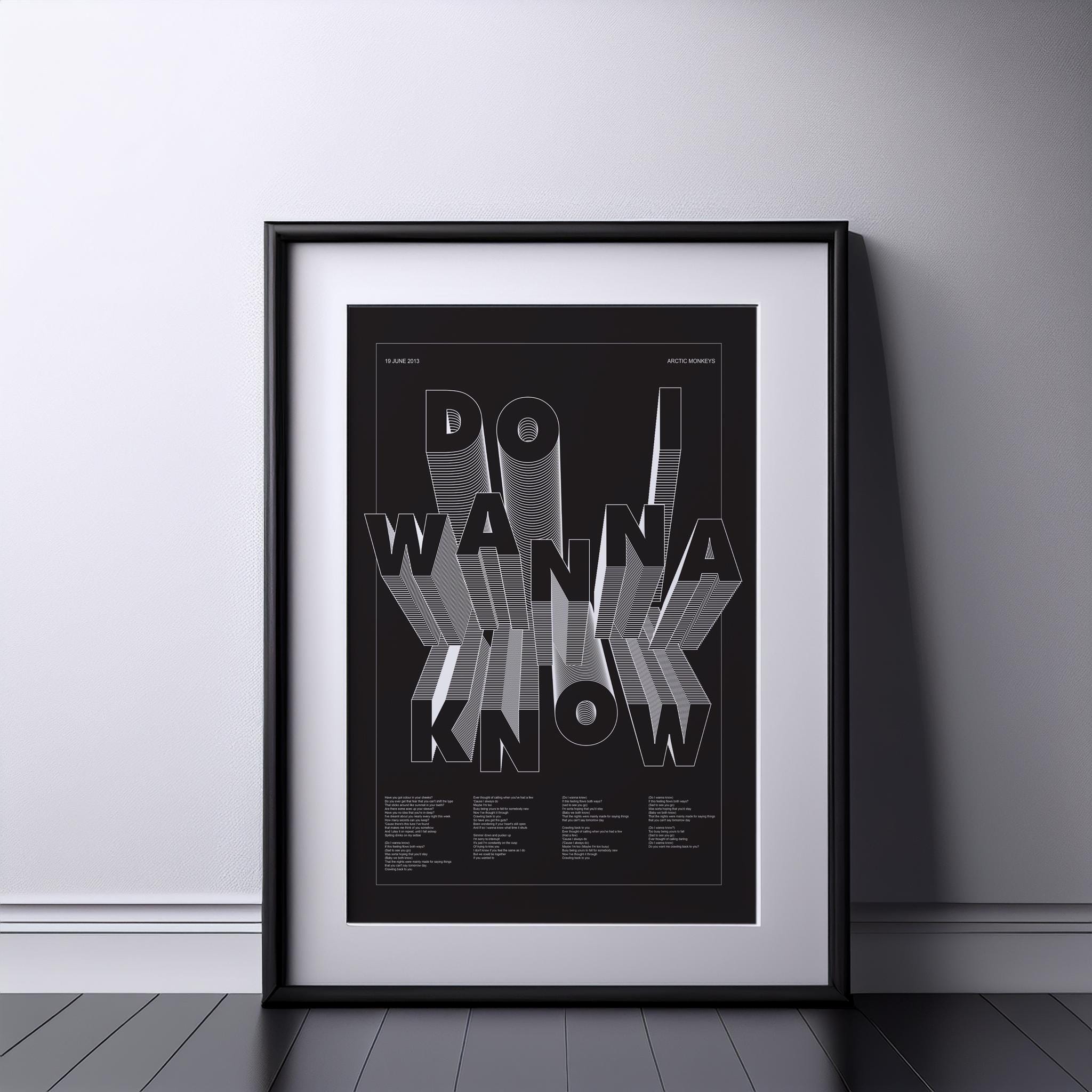 Arctic Monkeys - Do I Wanna Know Digital Print - Etsy