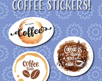 Coffee Lovers Stickers/Removal decal packs for mugs and cups