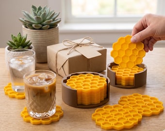 3D Printed honey comb coaster , Desk Decor/ home decor