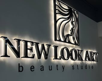 Business Backlit,LED Backlit Office,Light-Up Signs,Custom Illuminated,LED Wall Logo,Outdoor Sign,Backlit Logo,3DMetal Sign,Illuminated Sign