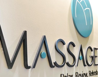 Custom 3D Metal Lobby Sign: Business Name, Office Decor