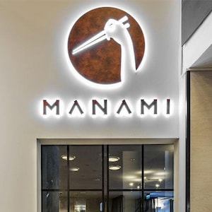 corten steel backlit sign,rust commercial sign,outdoor business,ıllıminated corten,corten laser cutting,personilazed sign,rusty corten sign