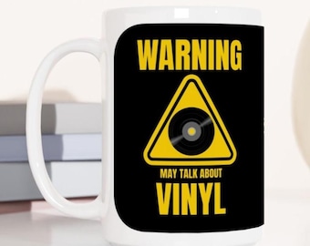 Vinyl Lover-kaffemugg – 45 cl keramisk mugg, musikpresent