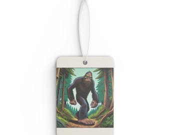 Car Air Freshener, Big Foot Design - Squatch Scented Auto Freshener, Yeti Aroma Hanging Fragrance, Cute Sasquatch Gift, Funny Cryptid Merch,