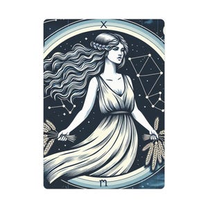 Pokerkaarten, sterrenbeeld Maagd ontwerp, astrologische speelkaarten, kaartspelcadeau, horoscoopkaart, verjaardagscadeau