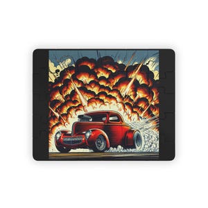 Kids&#39; Puzzle, 30-Piece - 41 Willys Hot Rod, Fun Jigsaw Puzzle for Children, Classic Car Enthusiasts, Family Activity, Educational Toy,