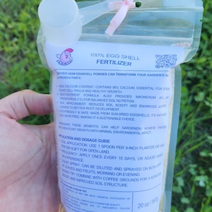 20 oz Ground Egg shell Powder, Natural Calcium Supplement, Plant Fertilizer