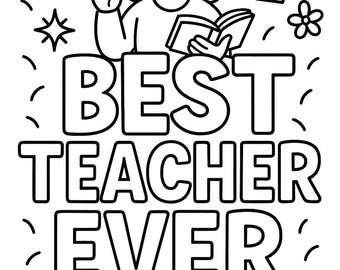 Christian Teacher Appreciation Coloring Page: Sunday School Gift (PDF)