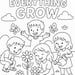 God Makes Everything Grow Coloring Page – Christian Bible Verse ...