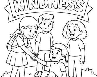 Fruits of the Spirit Coloring Page – Kindness | Christian Kids Printable Activity | Sunday School Worksheet