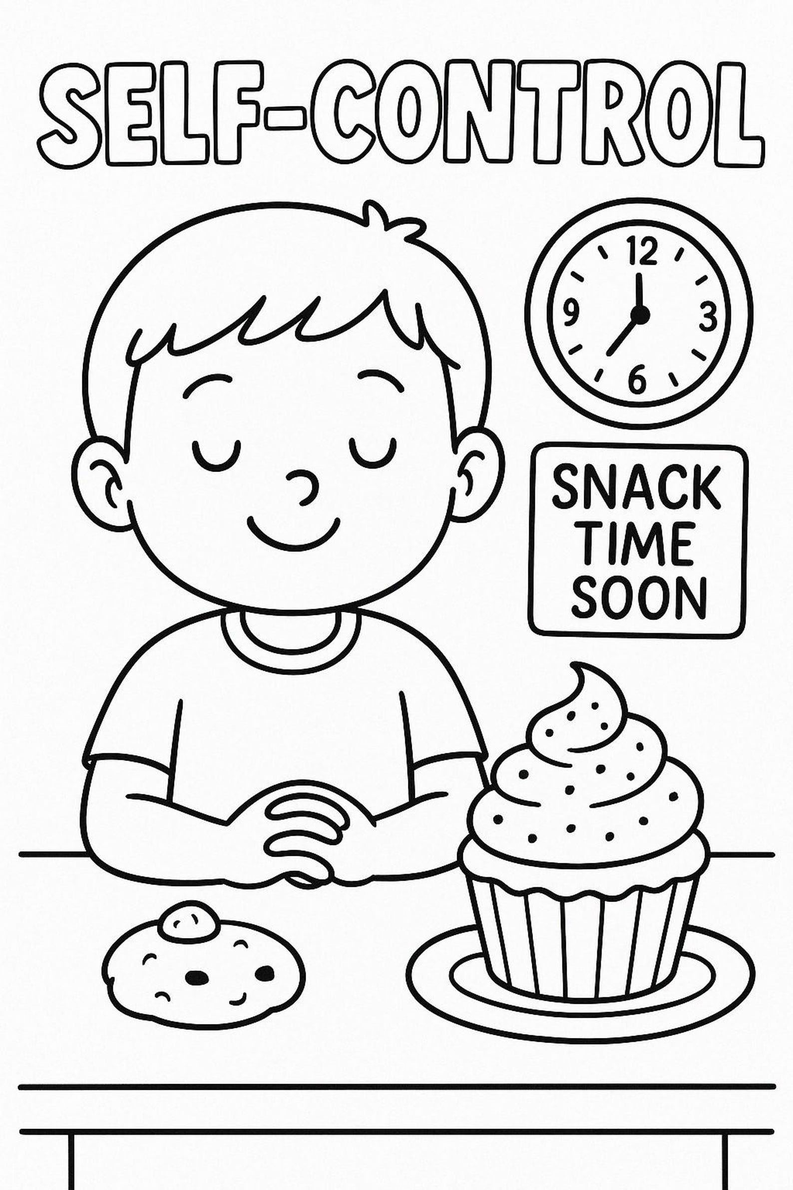 Self-control Coloring Page for Kids - Bible Printable Activity - Fruit ...