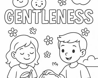 Frucht des Geistes Malseite: Bibelaktivität &quot;&quot;Gentleness&quot;&quot; (PDF, JPG, PNG)&quot;