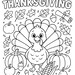 Happy Thanksgiving Coloring Page for Kids | Autumn Turkey and Pumpkins ...