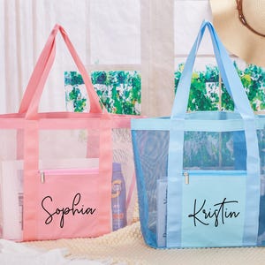 Personalized Beach Tote Bag, Custom Tote Bag for Girls Trip, Bridesmaid Gift Bag, Bachelorette Party Gifts, Girl Beach Trip Gift