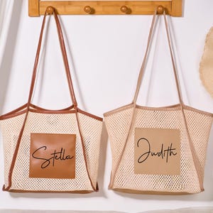 Beach Bag for Girls Trip, Bridesmaid Beach Tote Bags, Custom Bachelorette Trip Gifts for Her, Summer Hobo Bag, Bridesmaid Proposal Bags