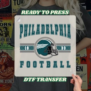 Vintage Philadelphia Football DTF Transfer, Retro Philadelphia Football Heat Press, Philly Football Iron on, Eagles Game Day, Go Eagles DTF
